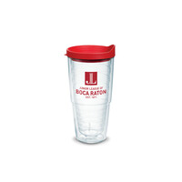 Tervis 24 oz Clear Tumbler With Red Lid - $25.00